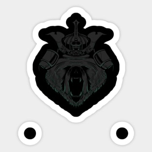 Bear Samurai Sticker